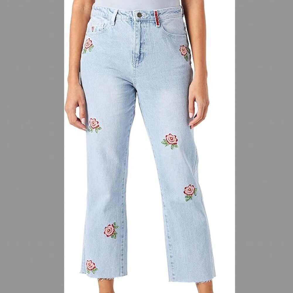 Desigual Women's Rose Embroidered Jeans